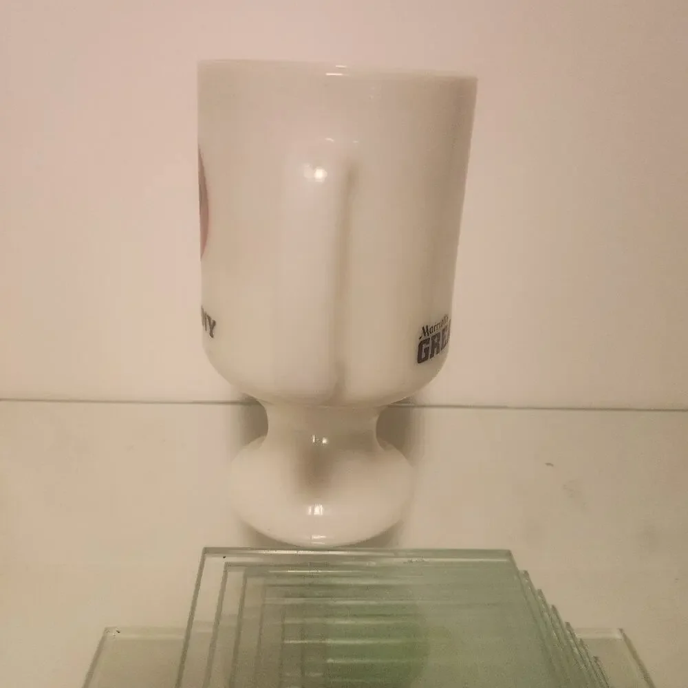 Vintage 1975 Pedestal Milk Glass Bugs Bunny Mug Marriotts Great America